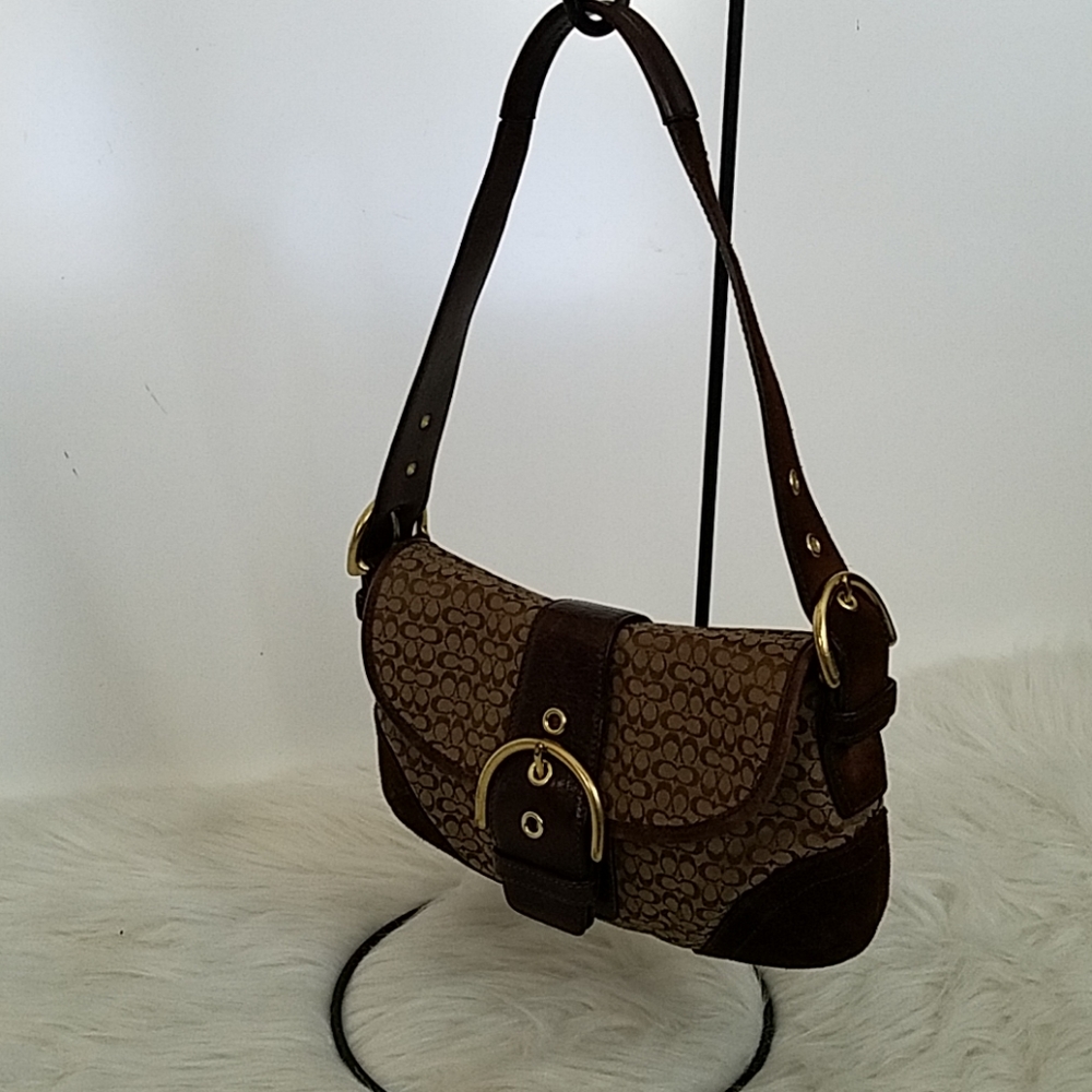 SOLD• COACH Brown Signnture Leather Small - Picture 5 of 7